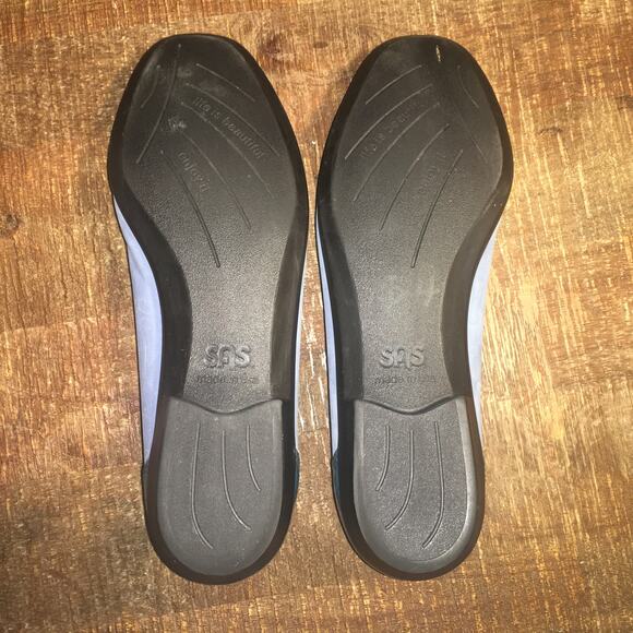 SAS Shoes Coco Slip on Loafer Ballet Flat Cap Toe Blue Two Tone Womens 8.5 M - Picture 8 of 10